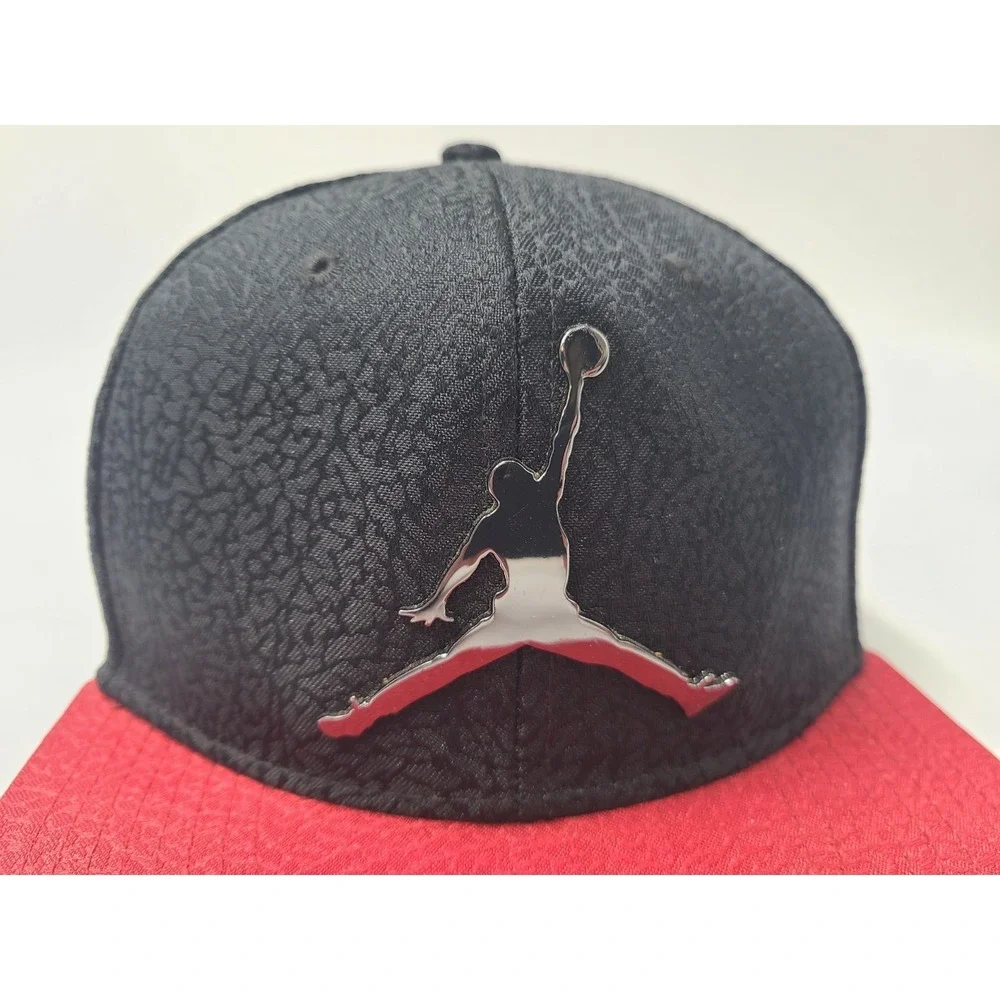 Youth Air Jordan Jumpman Cement‎ Elephant Print Snapback Hat Cap Boy Black Red